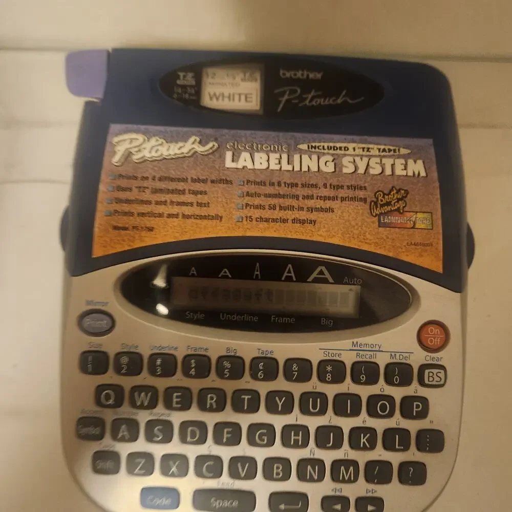 Brother P-Touch PT-1750 Label Thermal Printer - Tested - Manual - No AC Cord